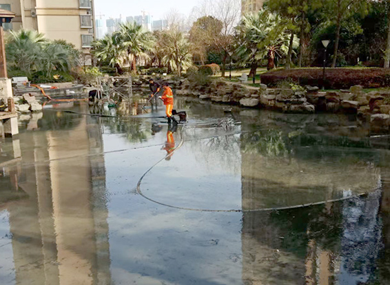 韶关景观池淤泥清理